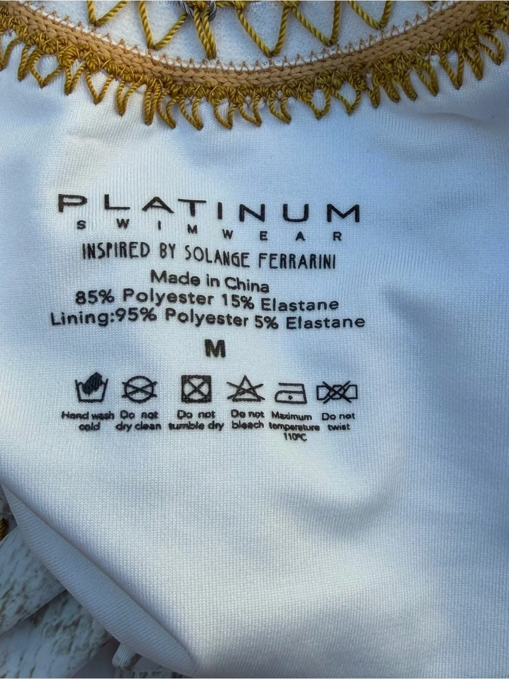 NWT Platinum Swimwear Solange Ferrarini Cobra Snake Print One Piece Swimsuit Med